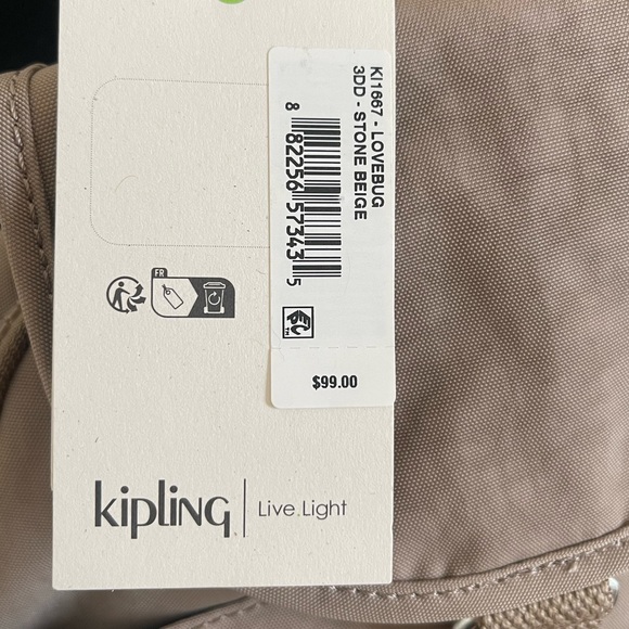 New Backpack  Kipling Firefly Up, Beige (True Beige) three pockets backpack - Picture 12 of 15